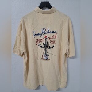 Tommy Bahama Silk Shirt Spring Training Cactus MLB Arizona 2016 Men's Large